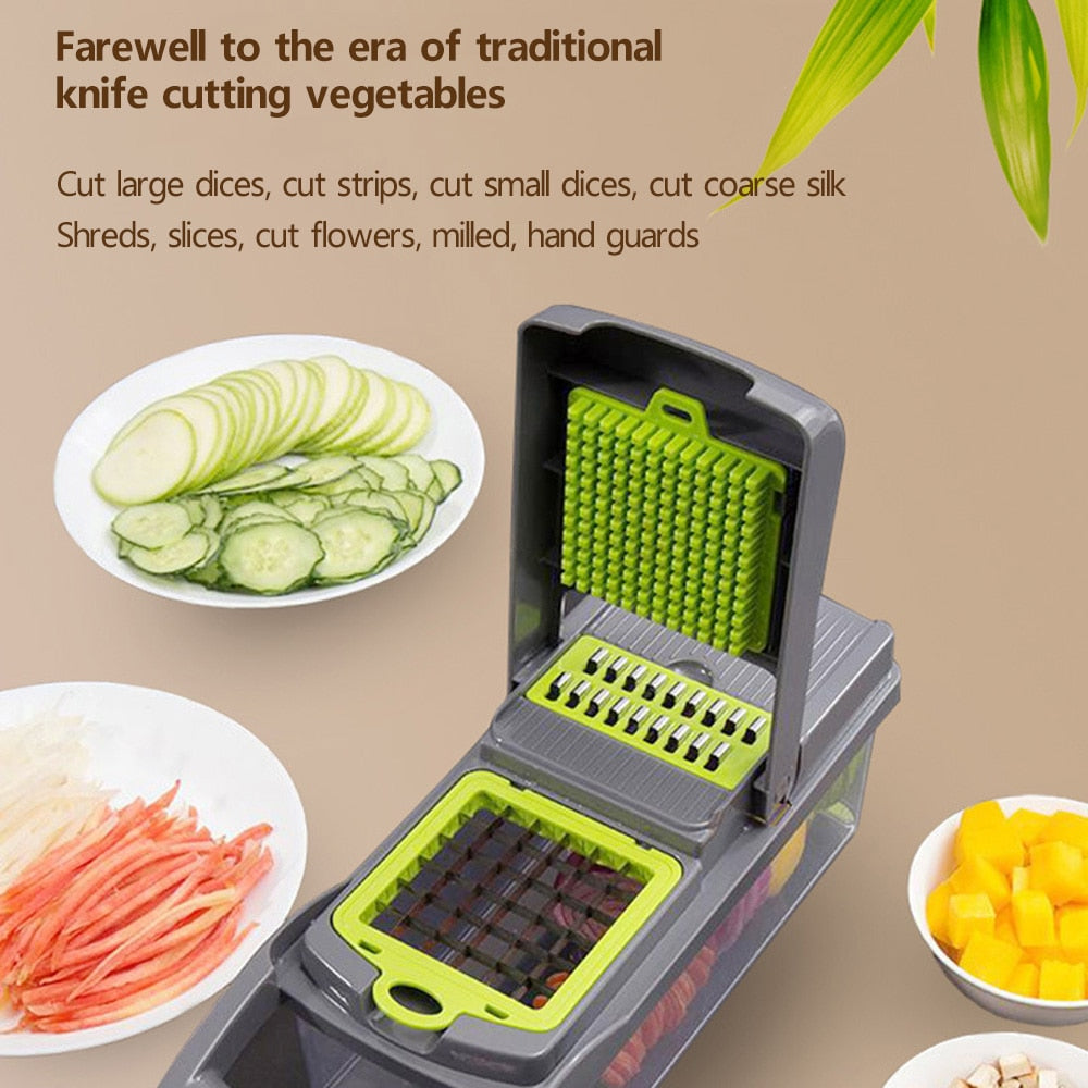 Multifunctional Vegetable Cutter - Slicer, Peeler, Grater - Kitchen Accessories