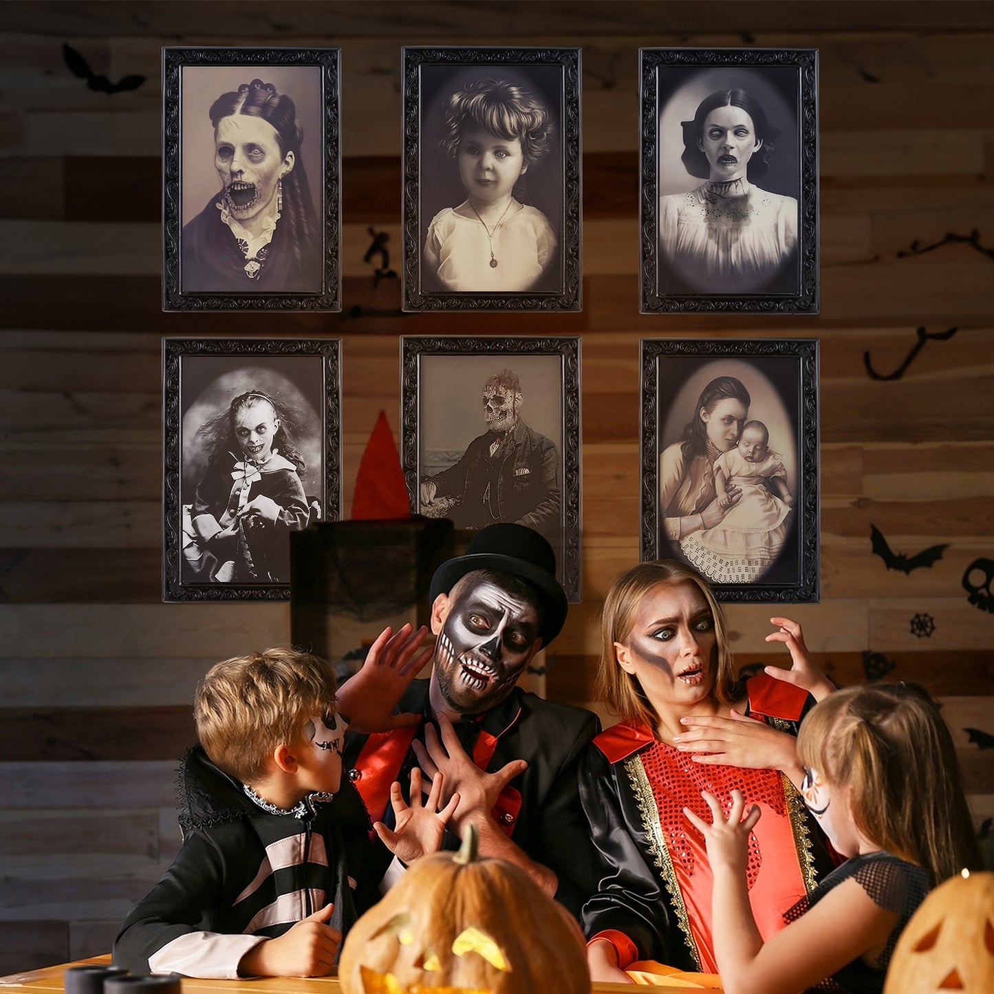 Halloween Decoration 3D Changing Face Moving Picture Frame Portrait Horror For Horror Party Decors Home Decorations