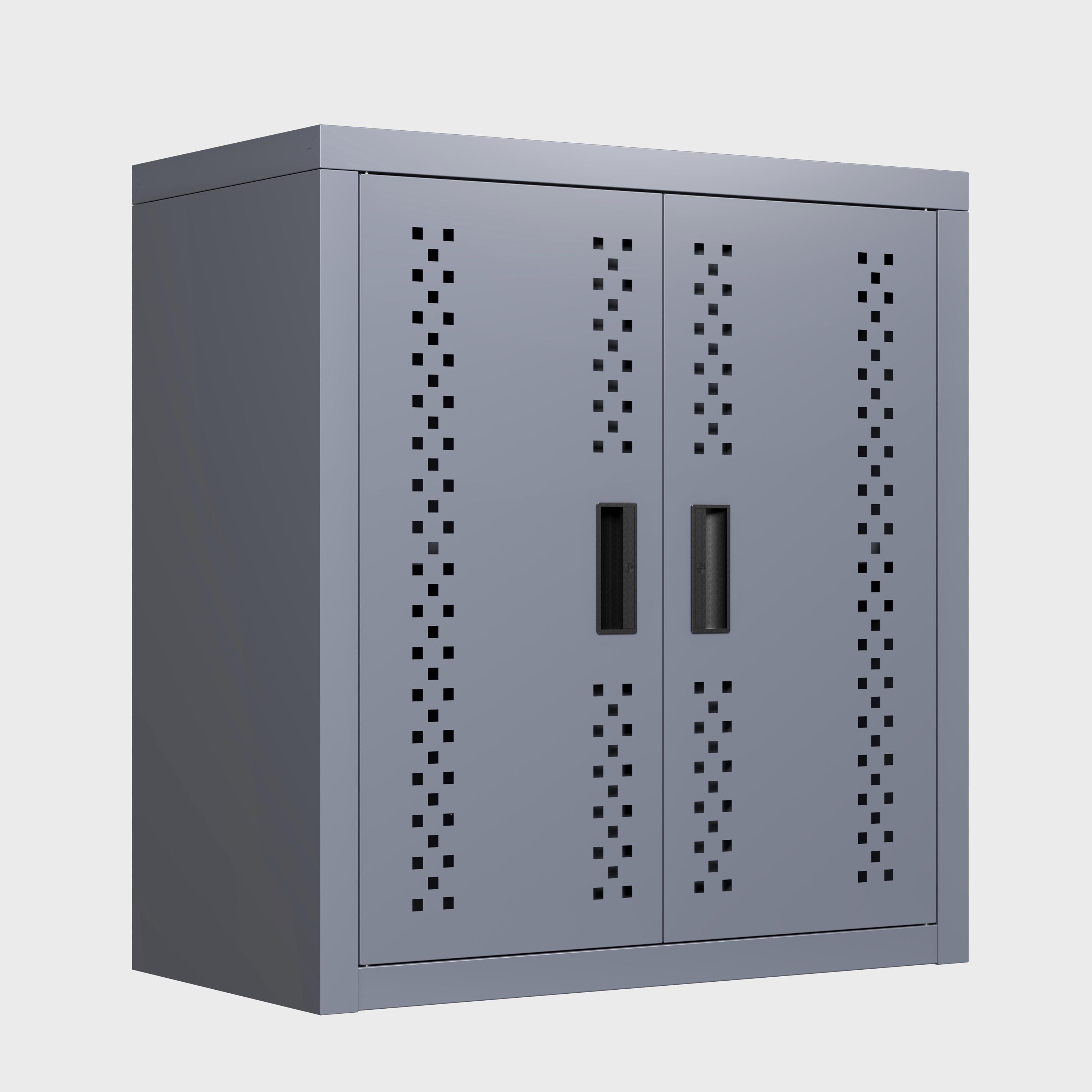 Metal Wall-Mounted Garage Cabinet | Floating Tool Storage, Gray
