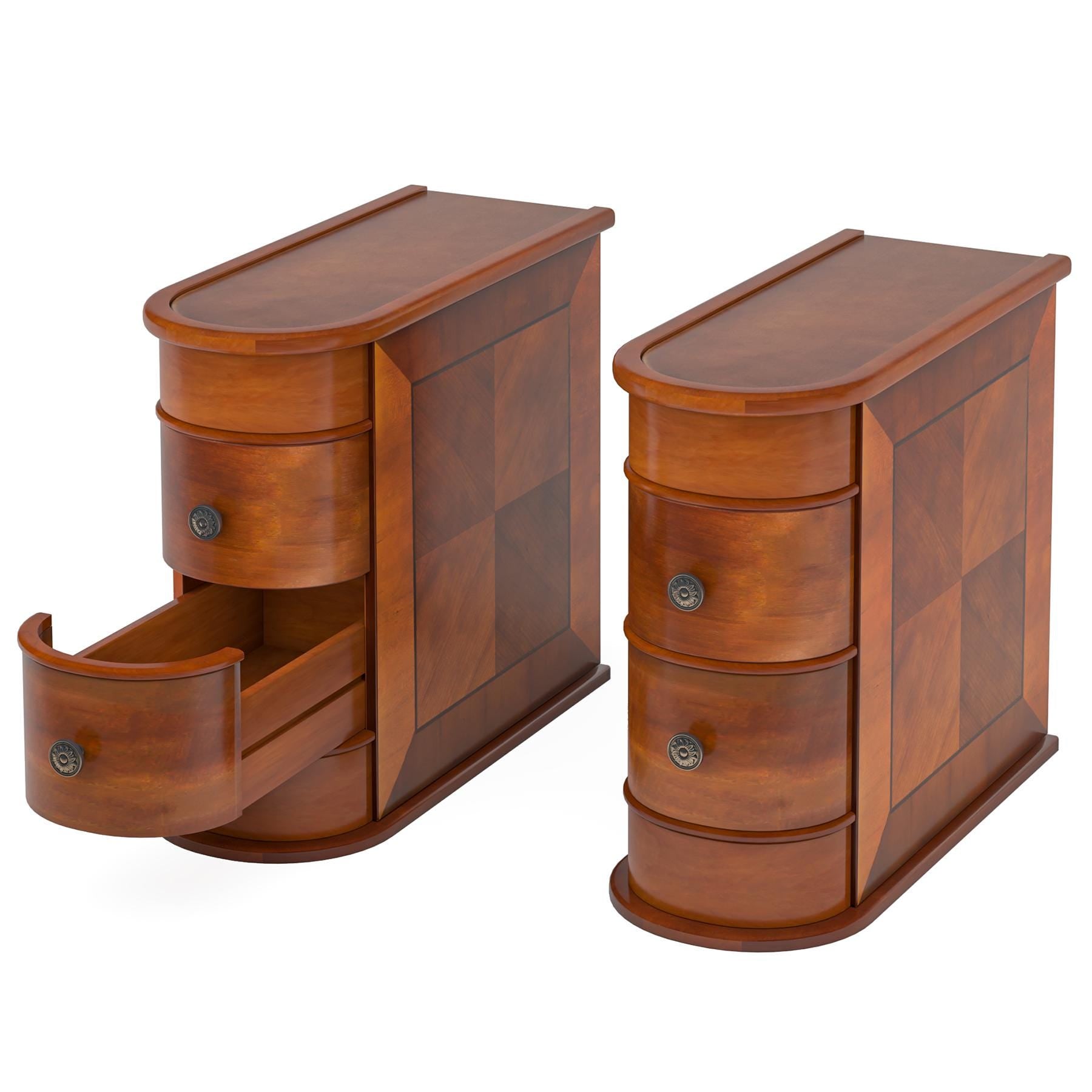 Solid Wood Bedside Table with 2 Drawers | No Assembly Nightstand | Oak Bedroom Side Table | Classic Wooden End Table for Living Room